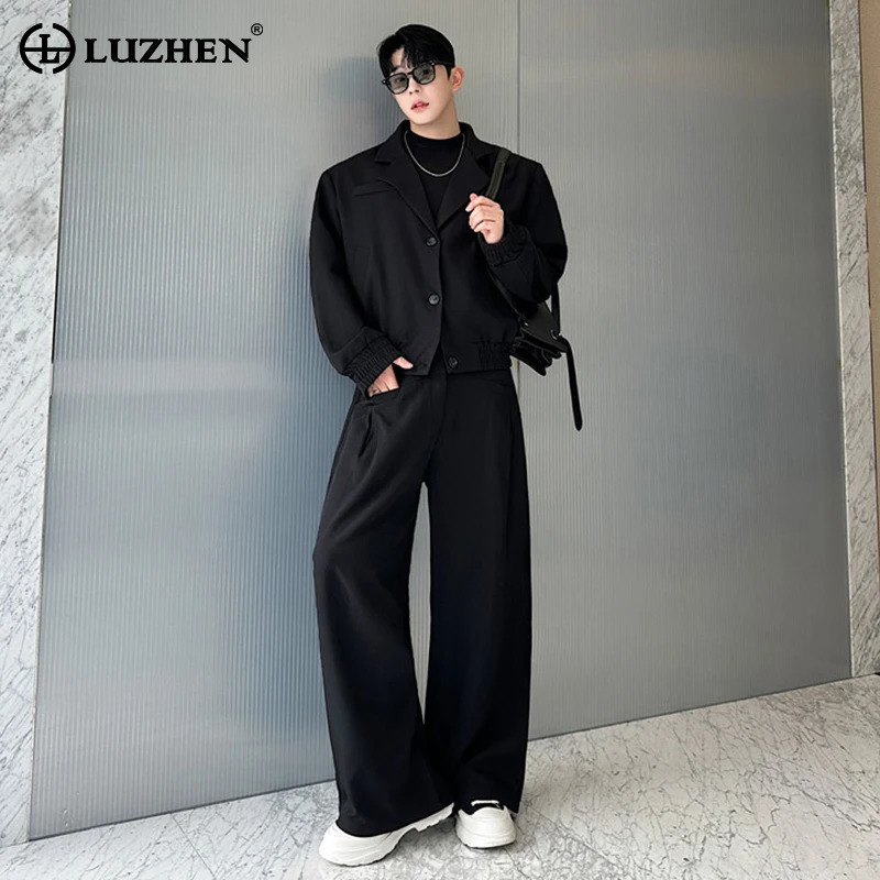 Jacket Mens Fashion - เสื้อแจ็คเก็ตคอปก LUZHEN รุ่น Spring Blazer สำหรับผู้ชาย