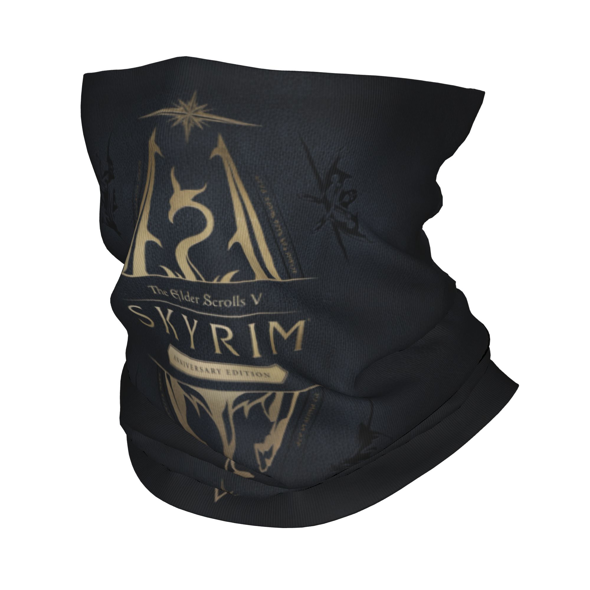 Men'S Fashion Logo - ผ้าพันคอไหมพรมลายโลโก้ Skyrim สำหรับฤดูหนาว ป้องกันลม สำหรับผู้ชาย ใช้พันหน้า