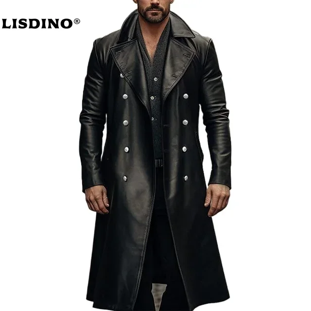 Men'S Fashion Leather Jacket - เสื้อแจ็คเก็ตหนังผู้ชาย แจ็คเก็ตหนังเทียมบุขนแกะสำหรับฤดูหนาว แจ็คเก็ตมอเตอร์ไซค์ ปกขนสัตว์ถอดได้ เสื้อกันลม เสื้อโค้ททรงเข้ารูปสำหรับผู้ชาย
