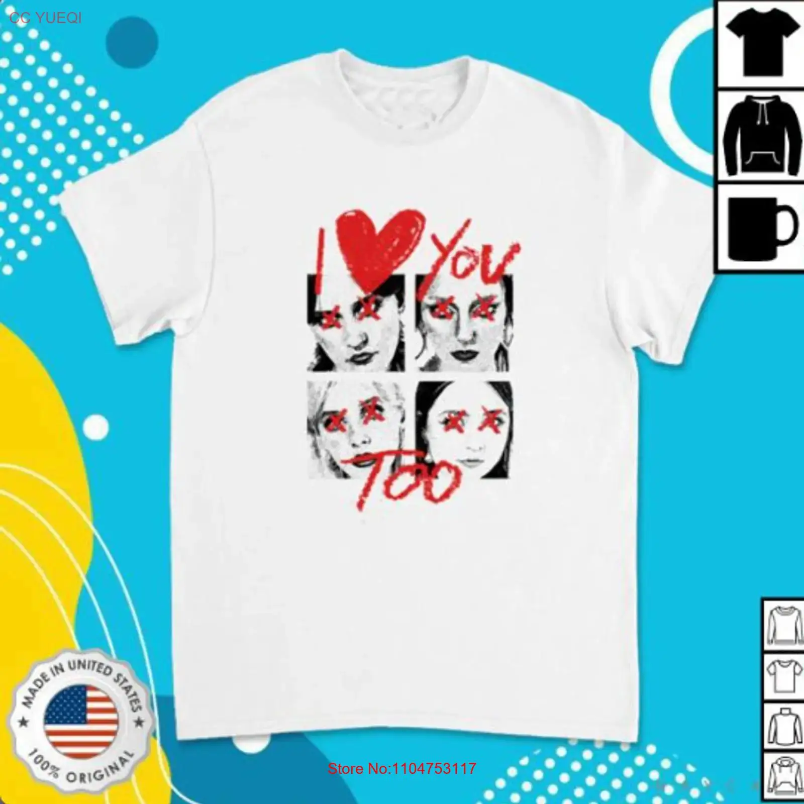 Mens Fashion Store - เสื้อยืด 24Hundred Merch Store ลายพระเยซูและดวงตาของเจน ทีเซอร์ส