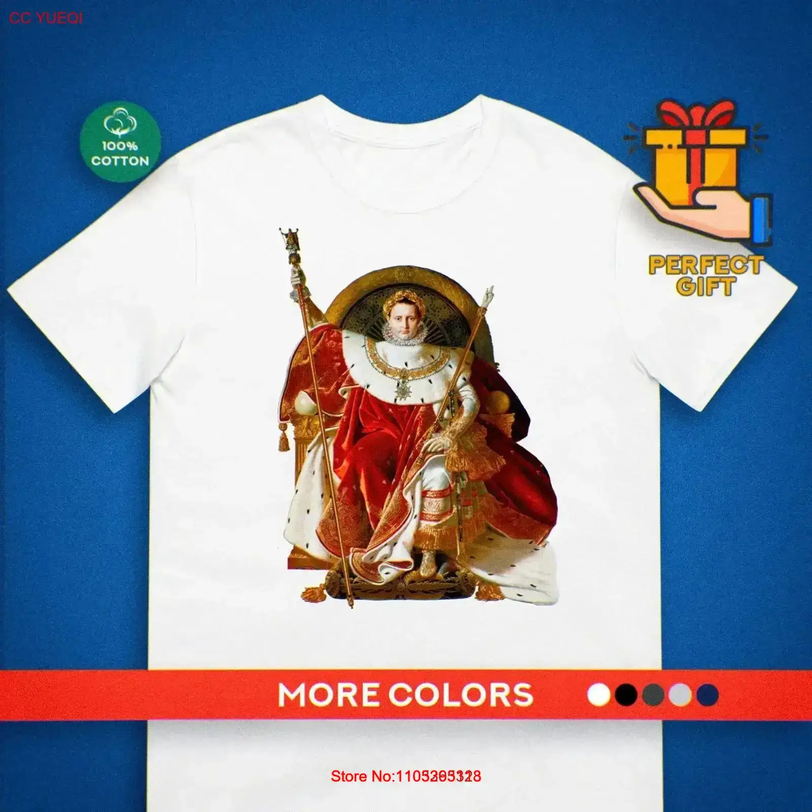 Men'S Fashion History - เสื้อยืดลายภาพวาดอินเกรสของนโปเลียน แฟชั่นวินเทจ สไตล์สตรีทแวร์ สำหรับใส่ทุกวัน ระบายอากาศได้ดี