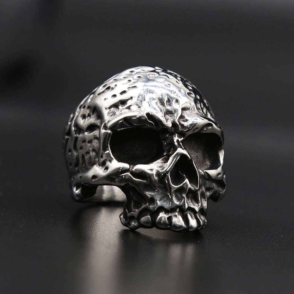 Mens Fashion Store - Gothic 316L สแตนเลสแหวนเครื่องประดับ Punk Retro Skull