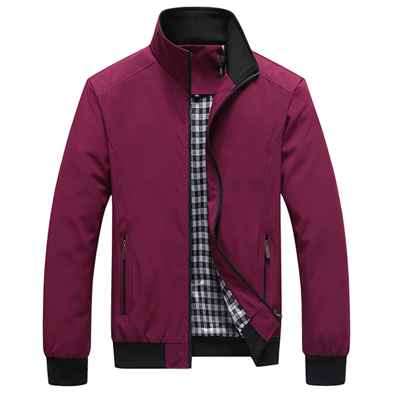 Bomber Jacket Men - เสื้อแจ็คเก็ตน้ำหนักเบาสำหรับผู้ชาย รุ่นใหม่ สไตล์ลำลอง เสื้อแจ็คเก็ตกันลมแบบบอมเบอร์ คอตั้ง เหมาะสำหรับใส่ทำงานหรือธุรกิจ