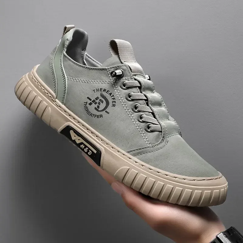 Mens Fashion Autumn 2025 - 2025 Men Casualรองเท้าBreathableรองเท้าผ้าใบสีดําแฟชั่นขับรถเดินรองเท้าเทนนิสสําหรับชายสเก็ตแฟลตZapatillas Hombre