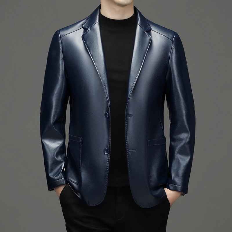 เสื้อเบลเซอร์หนังแท้บุรุษทรงสล - Men'S Fashion Leather Jacket บทวิจารณ์และราคา