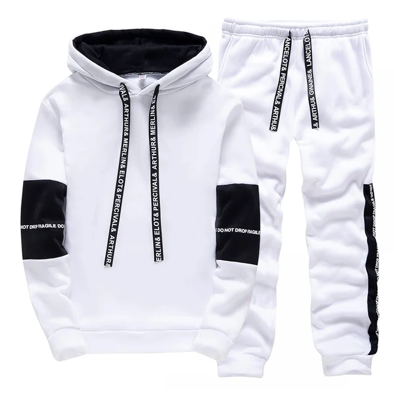 ชุดวอร์มผู้ชายสีขาวดำ แฟชั่นลำ - Men'S Fashion Clothing บทวิจารณ์และราคา