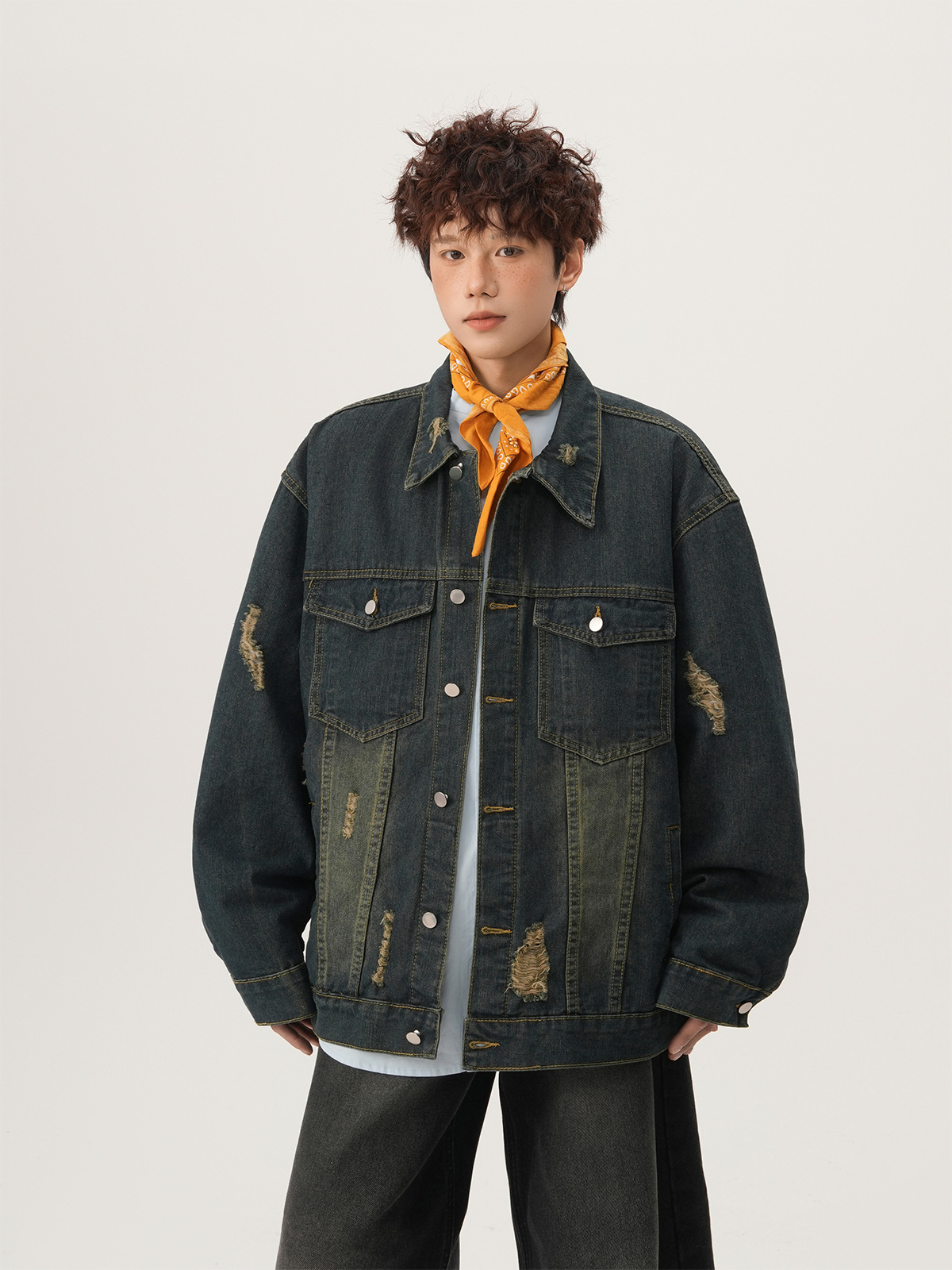 แจ็คเก็ตยีนส์ขาดสไตล์อเมริกัน  - Jacket Mens Fashion บทวิจารณ์และราคา