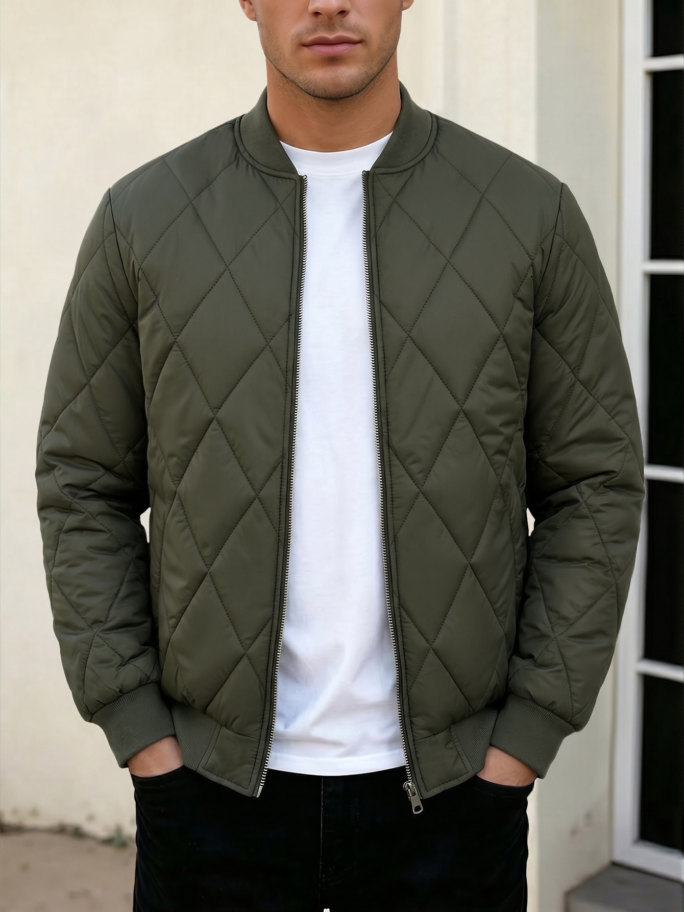 เสื้อแจ็คเก็ตบอมเบอร์ผู้ชายแบบ - Bomber Jacket Men บทวิจารณ์และราคา