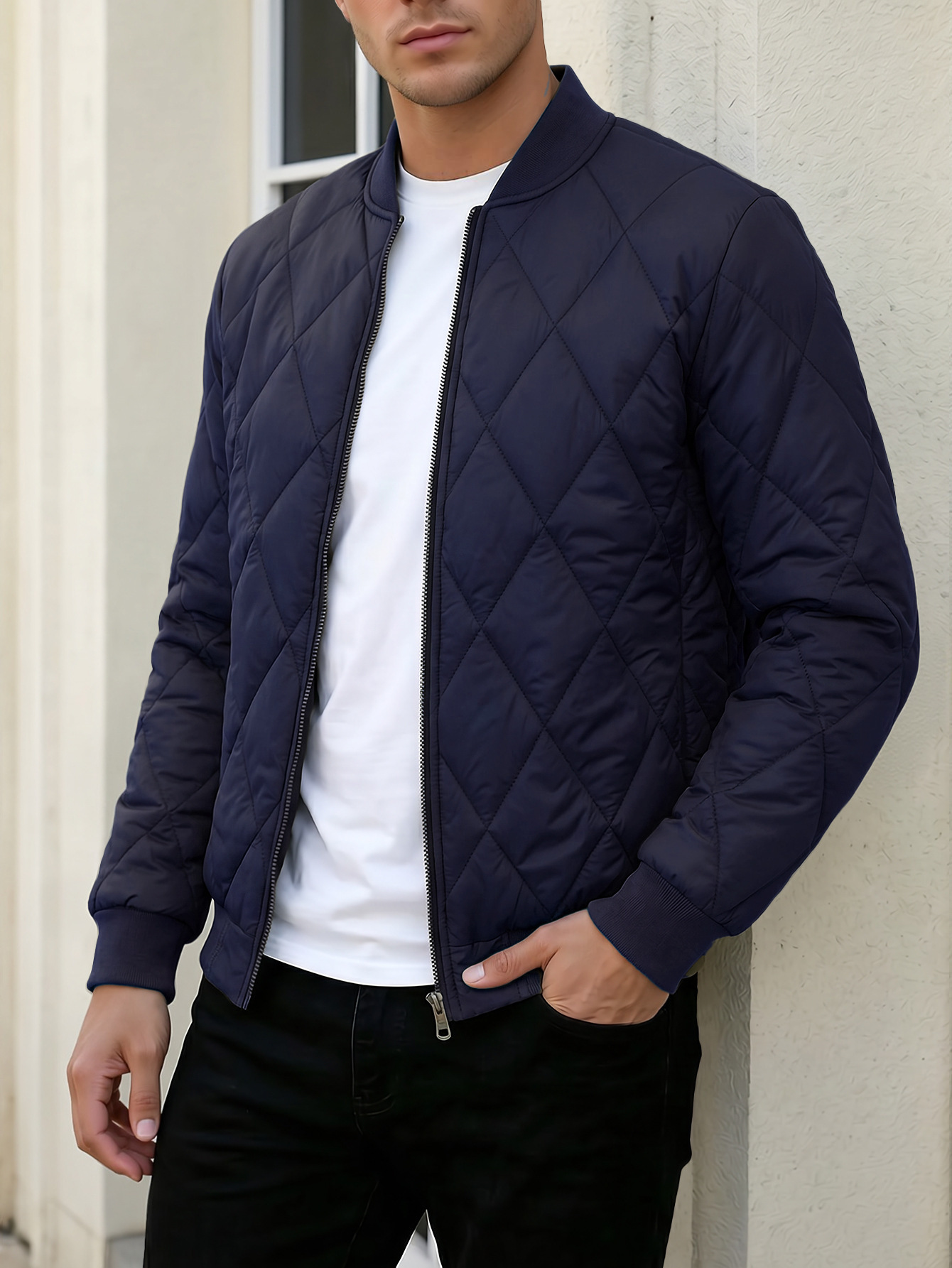 เสื้อแจ็คเก็ตบอมเบอร์ผู้ชายแบบ - Bomber Jacket Men บทวิจารณ์และราคา