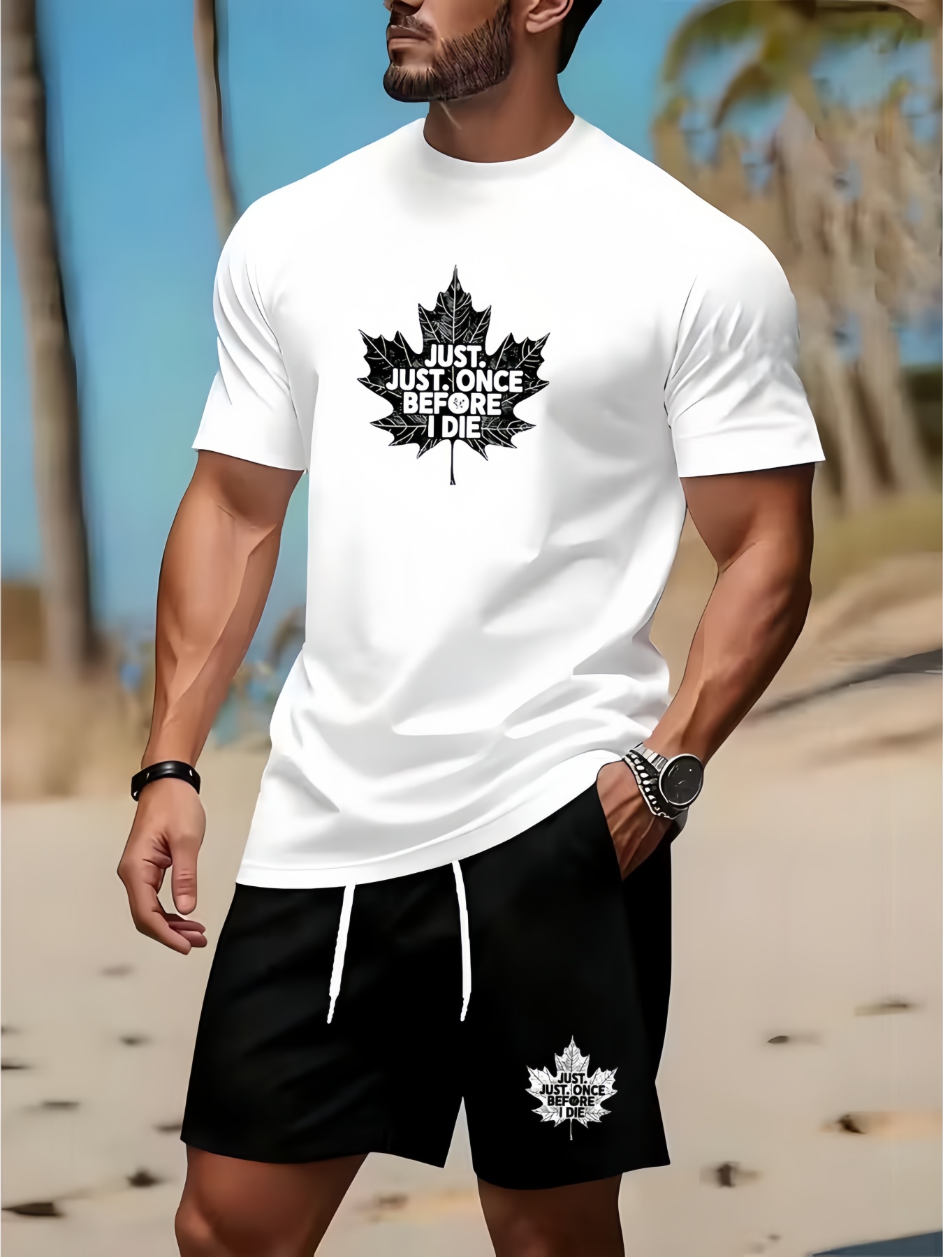ชุดเสื้อยืดคอกลมและกางเกงขาสั้ - Men'S Fashion Clothing บทวิจารณ์และราคา