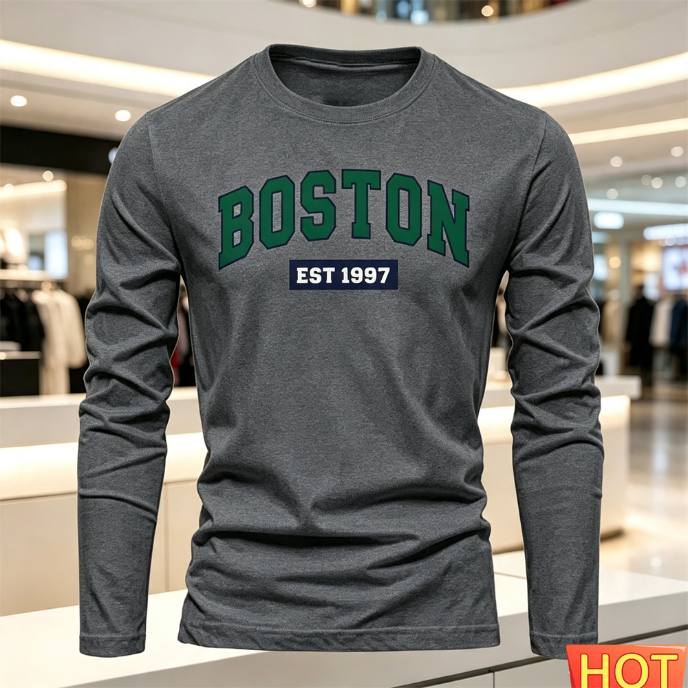 เสื้อยืดแขนยาวผู้ชายลายตัวอักษ - Men'S Fashion Clothing บทวิจารณ์และราคา