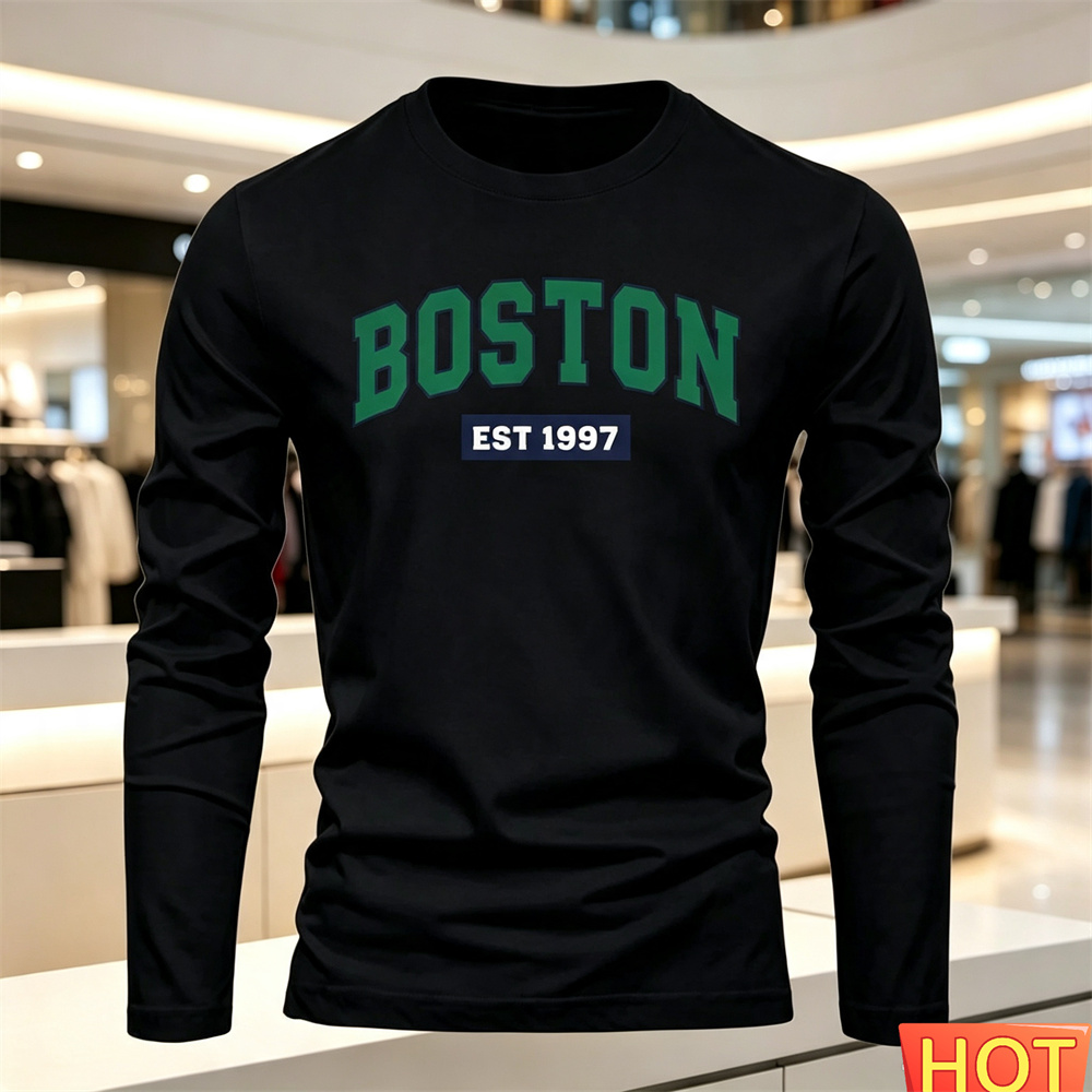 เสื้อยืดแขนยาวผู้ชายลายตัวอักษ - Men'S Fashion Clothing บทวิจารณ์และราคา