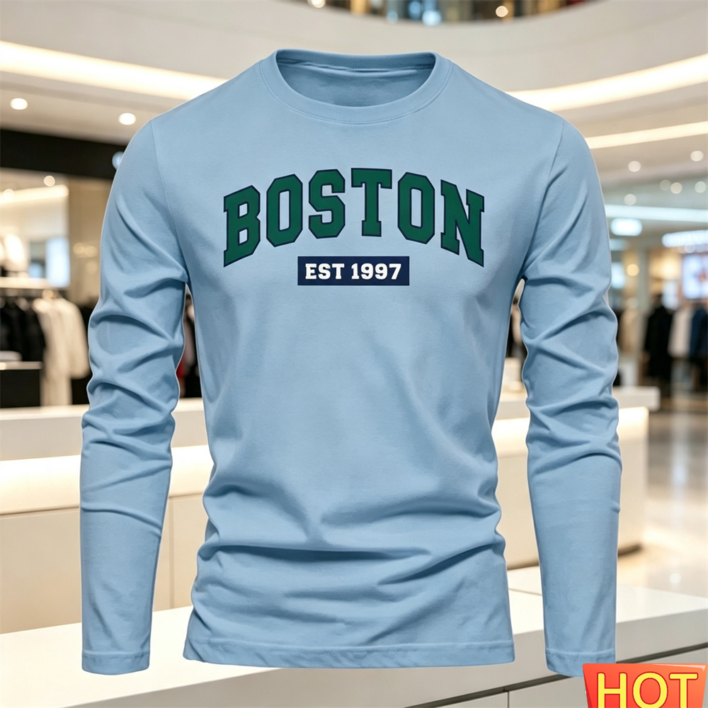 เสื้อยืดแขนยาวผู้ชายลายตัวอักษ - Men'S Fashion Clothing บทวิจารณ์และราคา