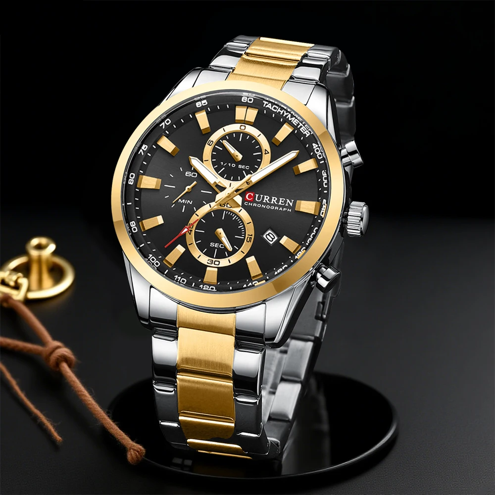 CURREN ลำลองควอตซ์โครโนสปอร์ตน - Mens Fashion Watch บทวิจารณ์และราคา