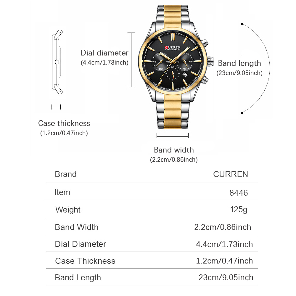 CURREN ลำลองควอตซ์โครโนสปอร์ตน - Mens Fashion Watch บทวิจารณ์และราคา