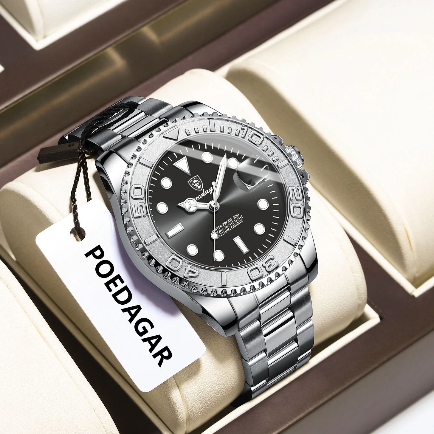 POEDAGAR อินเทรนด์กีฬาผู้ชายนา - Mens Fashion Watch บทวิจารณ์และราคา