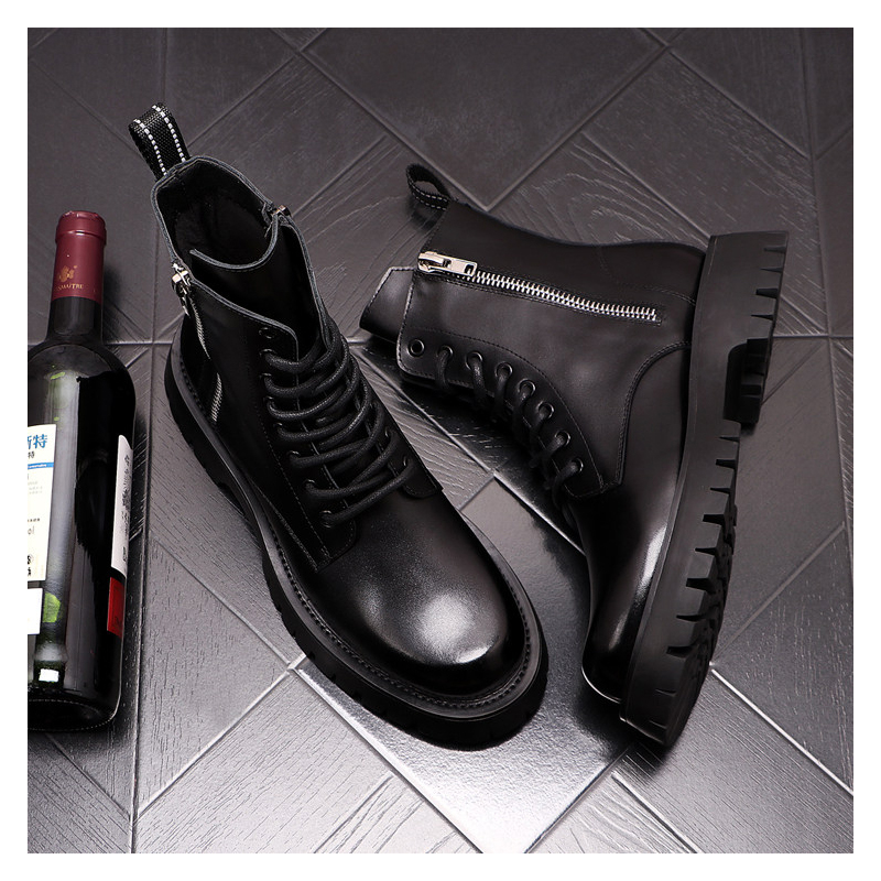 รองเท้าบูทหนังแท้แฟชั่นหรูสำหร - Men'S Fashion Brands บทวิจารณ์และราคา