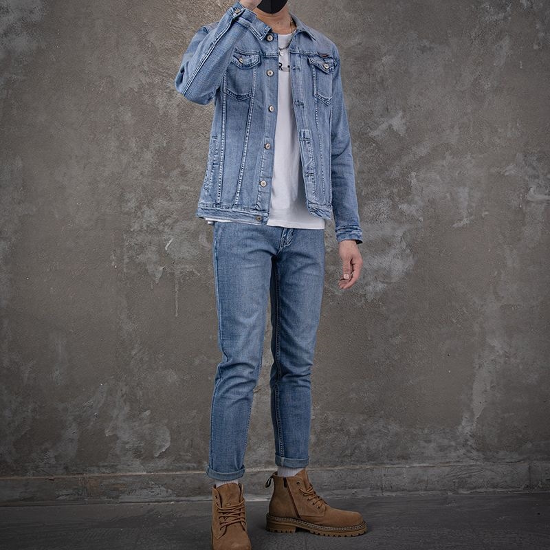 ชุดเสื้อแจ็คเก็ตยีนส์ลำลองสำหร - Jacket Mens Fashion บทวิจารณ์และราคา