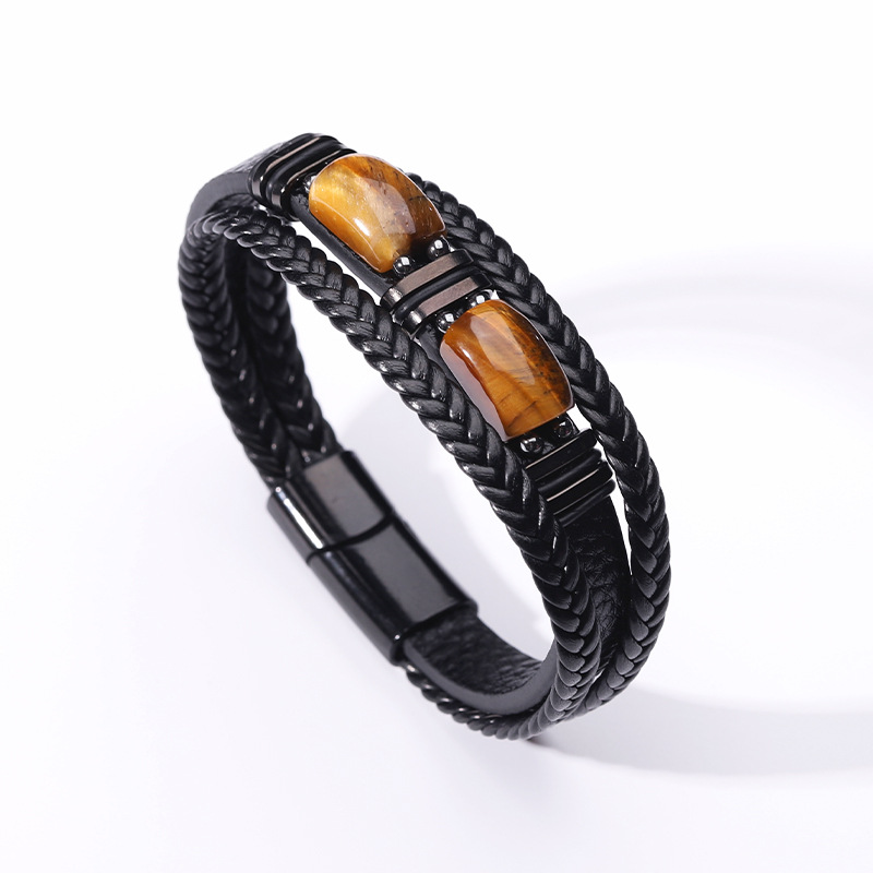 สร้อยข้อมือหินตาเสือสไตล์ยุโรป - Men'S Fashion Lk บทวิจารณ์และราคา