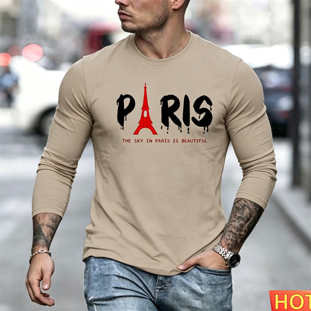 เสื้อยืดแขนยาวผู้ชายสไตล์ฤดูใบ - Men'S Fashion Clothing บทวิจารณ์และราคา