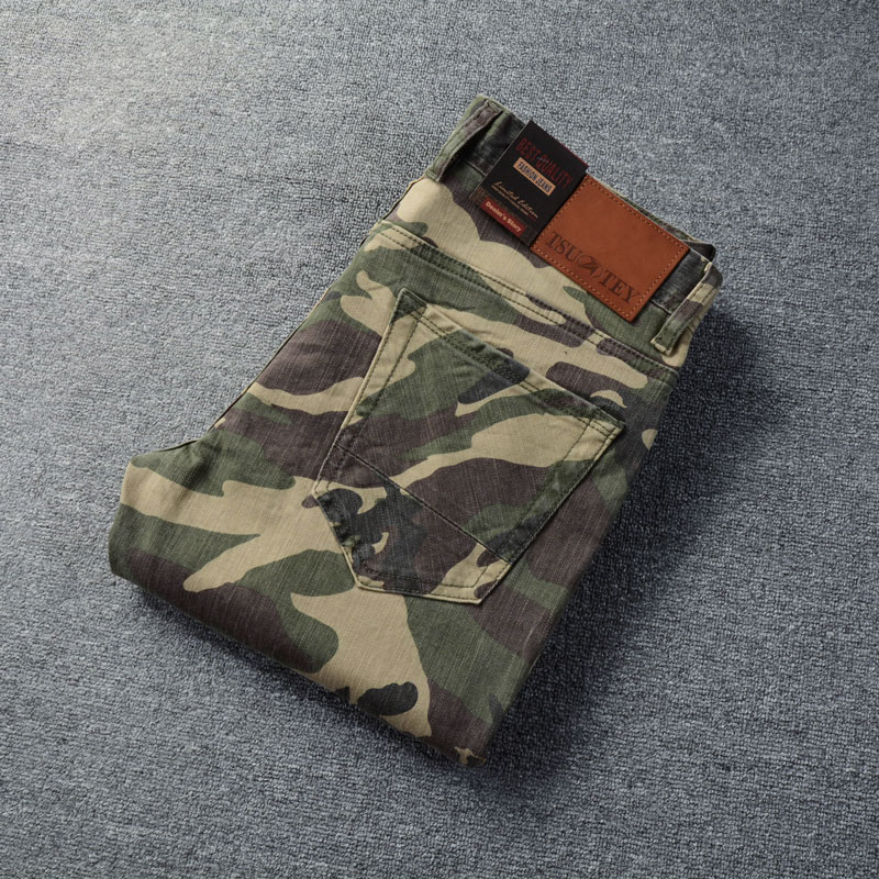 Designer กางเกงยีนส์ผู้ชายแฟชั - Mens Fashion Camo Pants บทวิจารณ์และราคา