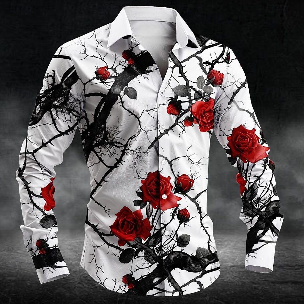 เสื้อเชิ้ตลายดอกพลัมแฟชั่น พิม - Men'S Fashion Clothing บทวิจารณ์และราคา