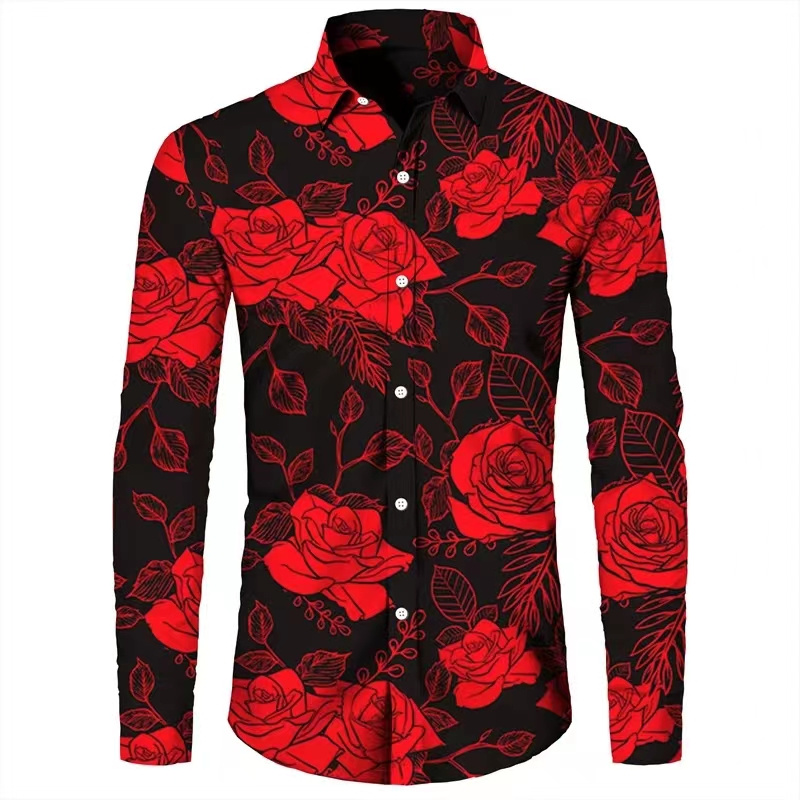 เสื้อเชิ้ตแฟชั่นลายดอกไม้พิมพ์ - Mens Fashion Autumn 2025 บทวิจารณ์และราคา