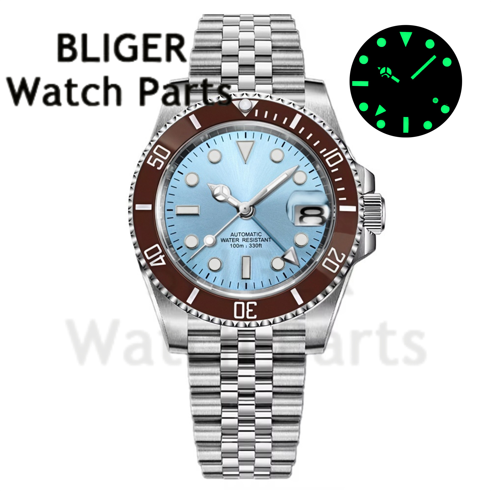 นาฬิกาข้อมือผู้ชายแบบกลไก GMT  - Mens Fashion Watch บทวิจารณ์และราคา