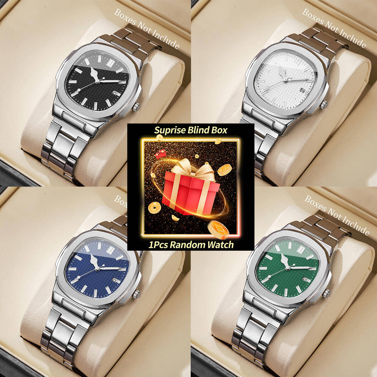 1PC เซอร์ไพรส์นาฬิกาลึกลับ Bli - Mens Fashion Watch บทวิจารณ์และราคา